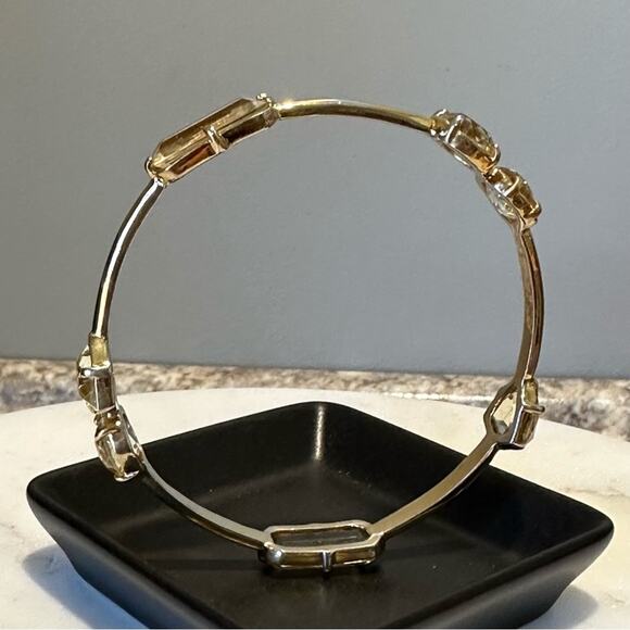 Kate Spade - Vegas Jewels bangle bracelet with pale yellow crystal stones, EUC - Picture 4 of 10